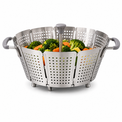 WellTrimLab™ Adjustable Steam & Strain Cooking Basket