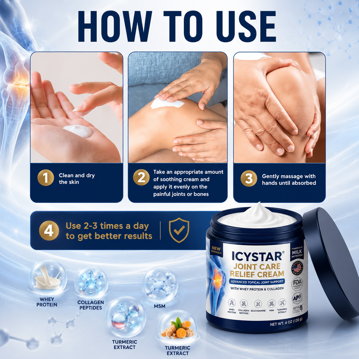 🦴 𝐈𝐂𝐘𝐒𝐓𝐀𝐑® 𝐉𝐨𝐢𝐧𝐭 𝐂𝐚𝐫𝐞 𝐑𝐞𝐥𝐢𝐞𝐟 𝐂𝐫𝐞𝐚𝐦 — 𝟓-𝐢𝐧-𝟏 𝐀𝐝𝐯𝐚𝐧𝐜𝐞𝐝 𝐉𝐨𝐢𝐧𝐭 𝐒𝐮𝐩𝐩𝐨𝐫𝐭 𝐟𝐨𝐫 𝐂𝐨𝐦𝐟𝐨𝐫𝐭, 𝐌𝐨𝐛𝐢𝐥𝐢𝐭𝐲 & 𝐂𝐚𝐫𝐭𝐢𝐥𝐚𝐠𝐞 𝐂𝐚𝐫𝐞