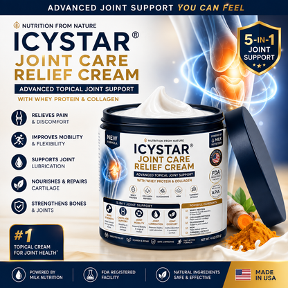 🦴 𝐈𝐂𝐘𝐒𝐓𝐀𝐑® 𝐉𝐨𝐢𝐧𝐭 𝐂𝐚𝐫𝐞 𝐑𝐞𝐥𝐢𝐞𝐟 𝐂𝐫𝐞𝐚𝐦 — 𝟓-𝐢𝐧-𝟏 𝐀𝐝𝐯𝐚𝐧𝐜𝐞𝐝 𝐉𝐨𝐢𝐧𝐭 𝐒𝐮𝐩𝐩𝐨𝐫𝐭 𝐟𝐨𝐫 𝐂𝐨𝐦𝐟𝐨𝐫𝐭, 𝐌𝐨𝐛𝐢𝐥𝐢𝐭𝐲 & 𝐂𝐚𝐫𝐭𝐢𝐥𝐚𝐠𝐞 𝐂𝐚𝐫𝐞