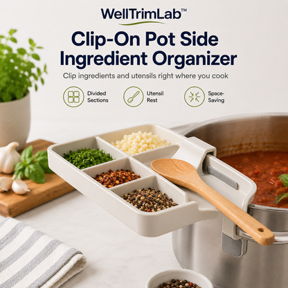 WellTrimLab™ Clip-On Pot Side Ingredient Organizer