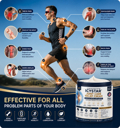 🦴 𝐈𝐂𝐘𝐒𝐓𝐀𝐑® 𝐉𝐨𝐢𝐧𝐭 𝐂𝐚𝐫𝐞 𝐑𝐞𝐥𝐢𝐞𝐟 𝐂𝐫𝐞𝐚𝐦 — 𝟓-𝐢𝐧-𝟏 𝐀𝐝𝐯𝐚𝐧𝐜𝐞𝐝 𝐉𝐨𝐢𝐧𝐭 𝐒𝐮𝐩𝐩𝐨𝐫𝐭 𝐟𝐨𝐫 𝐂𝐨𝐦𝐟𝐨𝐫𝐭, 𝐌𝐨𝐛𝐢𝐥𝐢𝐭𝐲 & 𝐂𝐚𝐫𝐭𝐢𝐥𝐚𝐠𝐞 𝐂𝐚𝐫𝐞