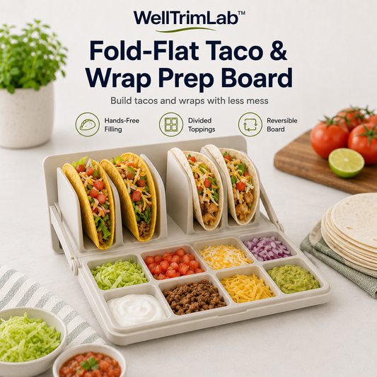 WellTrimLab™ Fold-Flat Taco & Wrap Prep Board