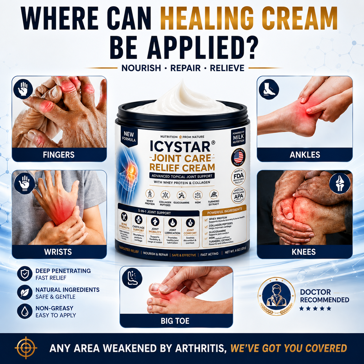🦴 𝐈𝐂𝐘𝐒𝐓𝐀𝐑® 𝐉𝐨𝐢𝐧𝐭 𝐂𝐚𝐫𝐞 𝐑𝐞𝐥𝐢𝐞𝐟 𝐂𝐫𝐞𝐚𝐦 — 𝟓-𝐢𝐧-𝟏 𝐀𝐝𝐯𝐚𝐧𝐜𝐞𝐝 𝐉𝐨𝐢𝐧𝐭 𝐒𝐮𝐩𝐩𝐨𝐫𝐭 𝐟𝐨𝐫 𝐂𝐨𝐦𝐟𝐨𝐫𝐭, 𝐌𝐨𝐛𝐢𝐥𝐢𝐭𝐲 & 𝐂𝐚𝐫𝐭𝐢𝐥𝐚𝐠𝐞 𝐂𝐚𝐫𝐞