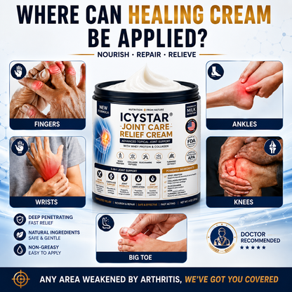 🦴 𝐈𝐂𝐘𝐒𝐓𝐀𝐑® 𝐉𝐨𝐢𝐧𝐭 𝐂𝐚𝐫𝐞 𝐑𝐞𝐥𝐢𝐞𝐟 𝐂𝐫𝐞𝐚𝐦 — 𝟓-𝐢𝐧-𝟏 𝐀𝐝𝐯𝐚𝐧𝐜𝐞𝐝 𝐉𝐨𝐢𝐧𝐭 𝐒𝐮𝐩𝐩𝐨𝐫𝐭 𝐟𝐨𝐫 𝐂𝐨𝐦𝐟𝐨𝐫𝐭, 𝐌𝐨𝐛𝐢𝐥𝐢𝐭𝐲 & 𝐂𝐚𝐫𝐭𝐢𝐥𝐚𝐠𝐞 𝐂𝐚𝐫𝐞