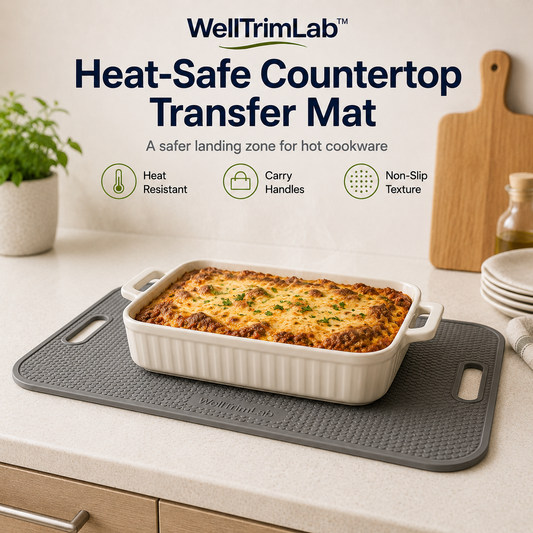 WellTrimLab™ Heat-Safe Countertop Transfer Mat